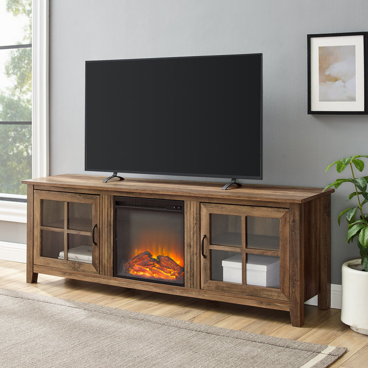 Charlton Home® Dake TV Stand for TVs up to 78" with Fireplace Included